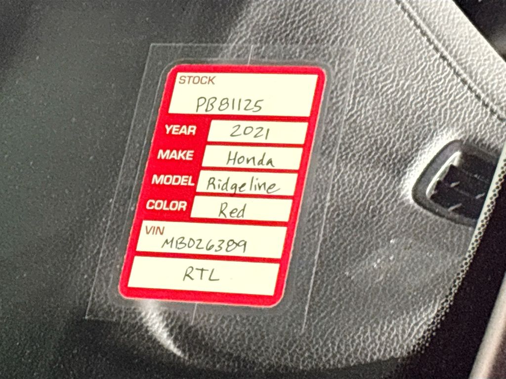 2021 Honda Ridgeline RTL