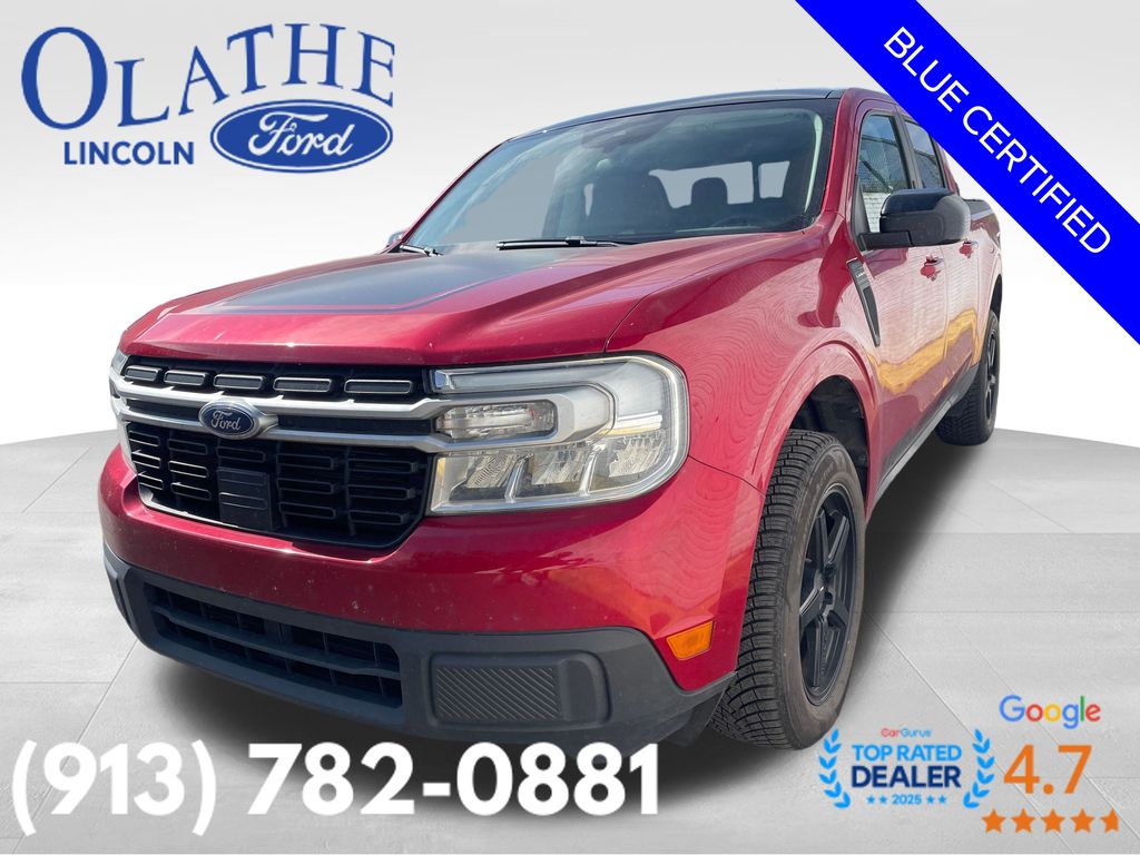 Rapid Red Metallic Tricoat 2022 Ford Maverick Pickup Truck Front-Wheel Drive Continuously Variable Transmission