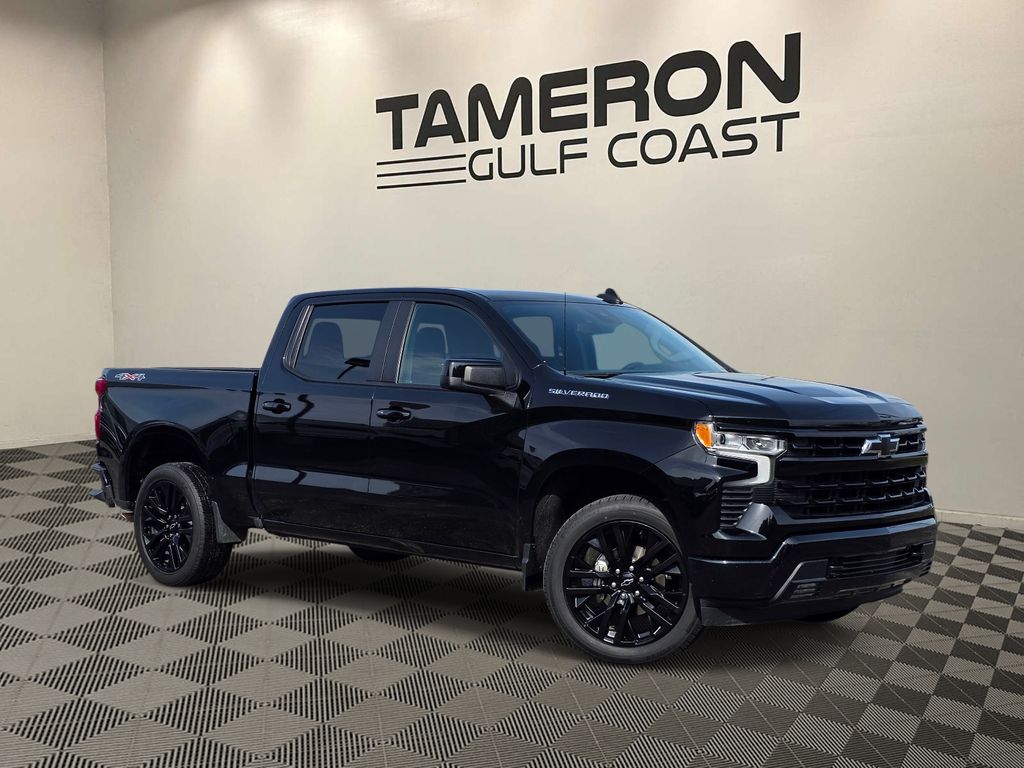 Black 2024 Chevrolet Silverado 1500 Pickup Truck Four-Wheel Drive Automatic