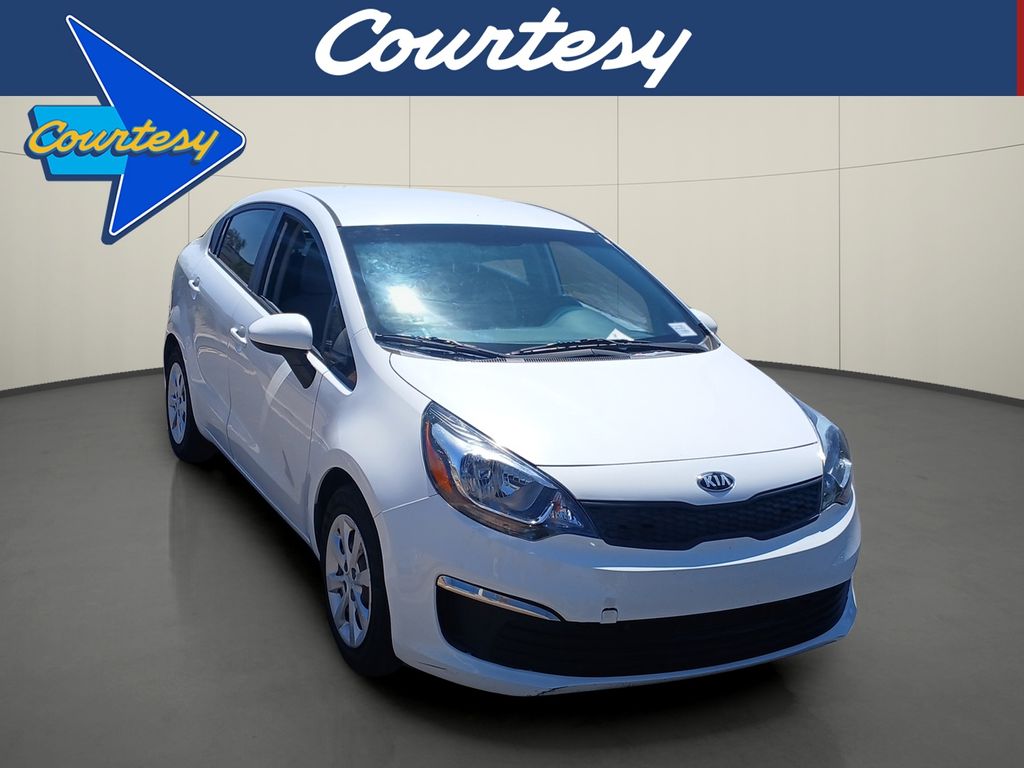 Clear White 2016 Kia Rio LX Sedan Front-Wheel Drive 6-Speed Automatic
