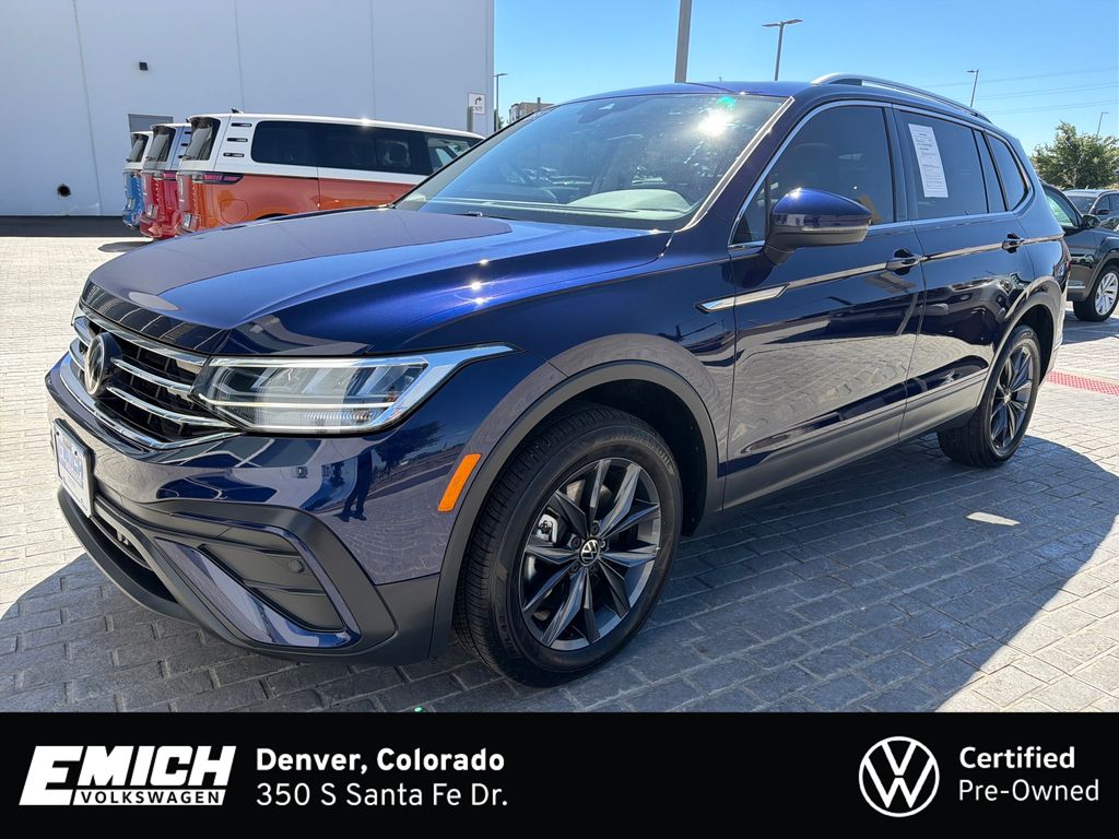 Atlantic Blue Metallic 2023 Volkswagen Tiguan SUV / Crossover All-Wheel Drive 8-Speed Automatic