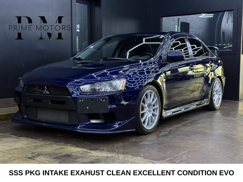 Blue 2014 Mitsubishi Lancer Evolution Sedan All-Wheel Drive 5-Speed Manual