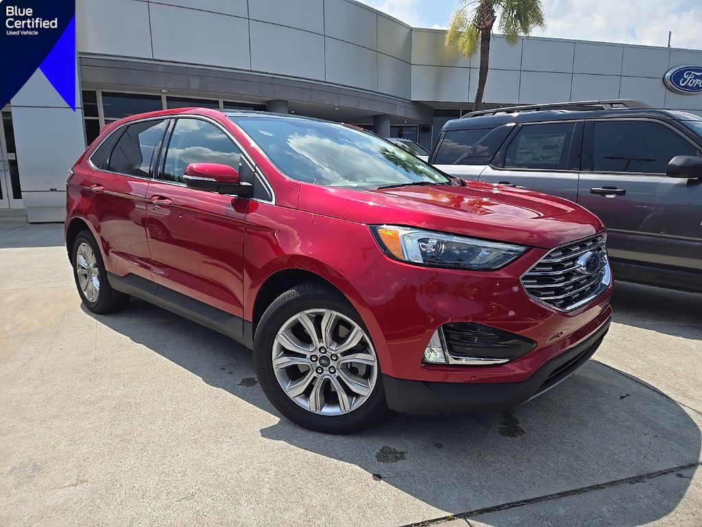 Rapid Red Metallic Tinted Clearcoat 2022 Ford Edge SUV / Crossover All-Wheel Drive 8-Speed Automatic