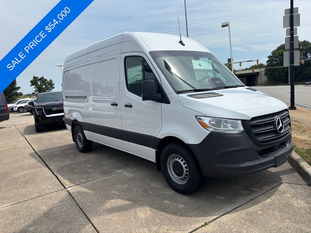 Arctic White 2025 Mercedes-Benz Sprinter Cargo 2500 144 RWD Van Rear-Wheel Drive 9-Speed Automatic