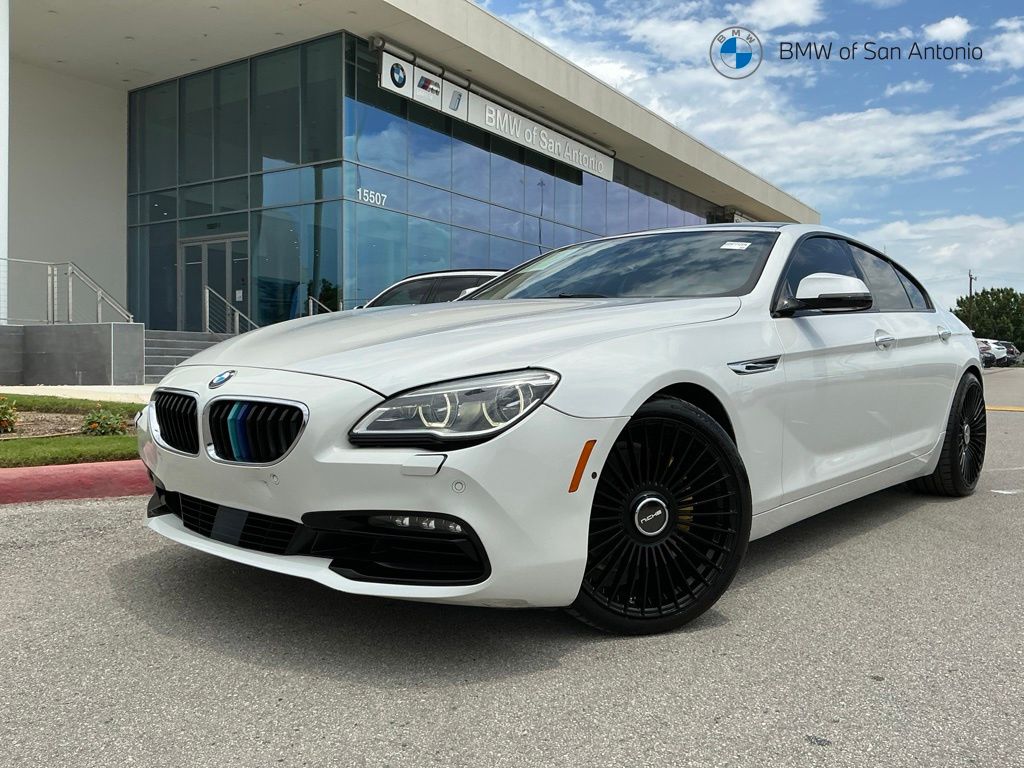 White Metallic 2016 BMW 6 Series 650i Gran Coupe RWD Sedan Rear-Wheel Drive 8-Speed Automatic