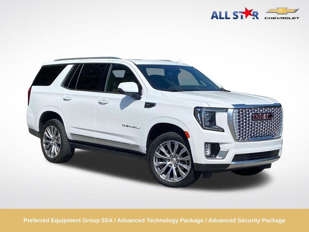 Summit White 2021 GMC Yukon SUV / Crossover Four-Wheel Drive 
