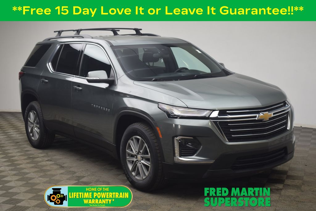 Silver Sage Metallic 2023 Chevrolet Traverse LT Cloth AWD SUV / Crossover Four-Wheel Drive 9-Speed Automatic