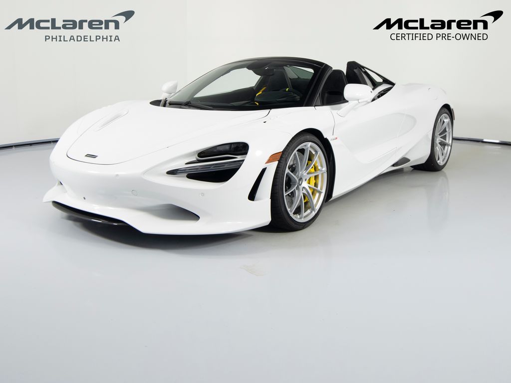 Silica White 2024 McLaren 750S Spider RWD Convertible Rear-Wheel Drive 7-Speed Automatic