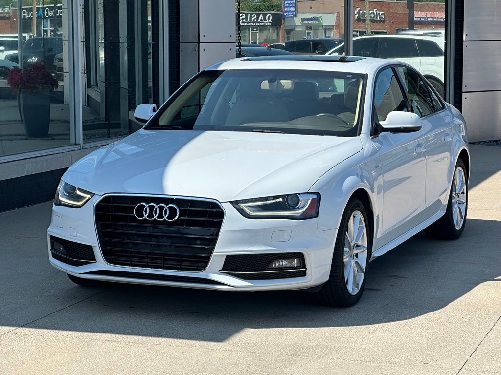 White 2015 Audi A4 Sedan Front-Wheel Drive Continuously Variable Transmission