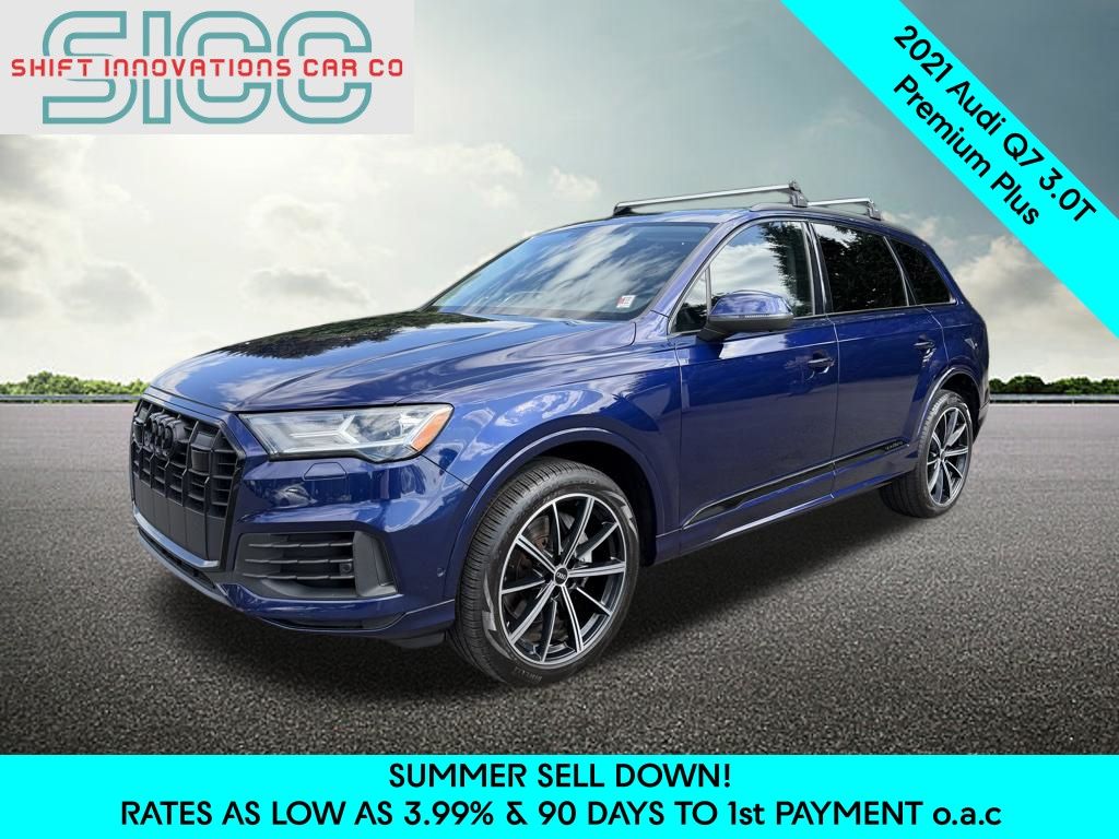 Blue Metallic 2021 Audi Q7 SUV / Crossover All-Wheel Drive 8-Speed Automatic