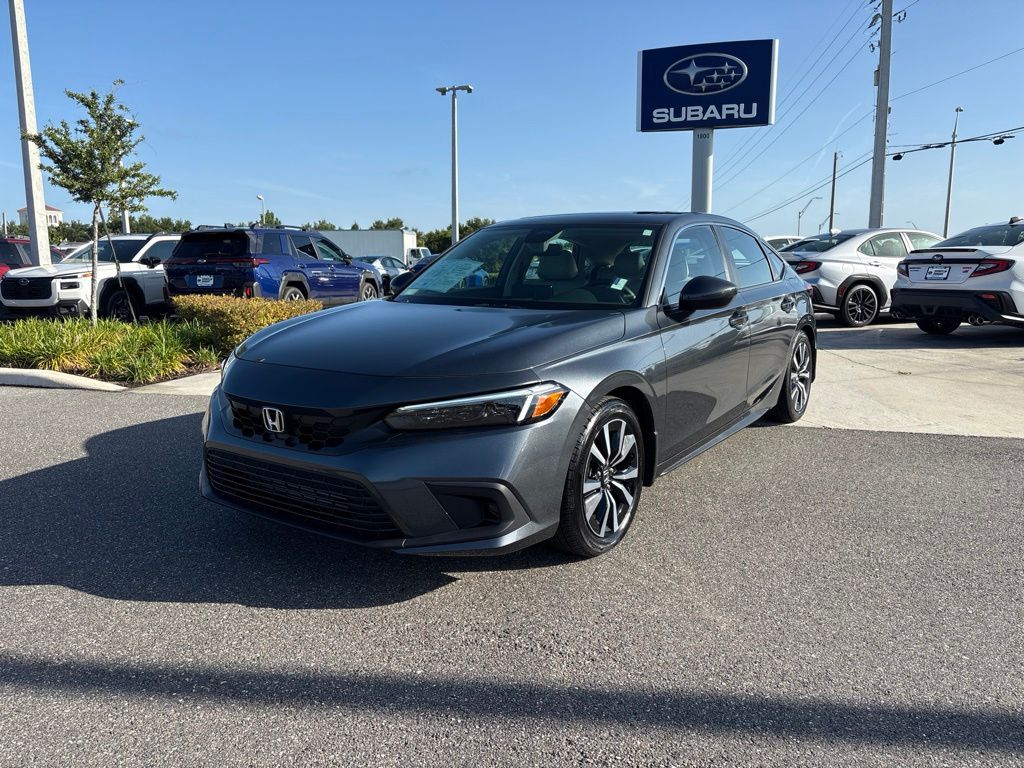 Sonic Gray Pearl 2023 Honda Civic Hatchback Hatchback Front-Wheel Drive Continuously Variable Transmission