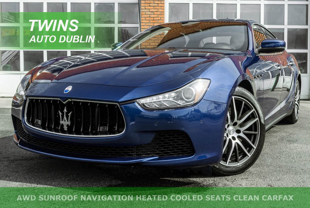 Blue 2017 Maserati Ghibli S Q4 3.0L AWD Sedan All-Wheel Drive 8-Speed Automatic