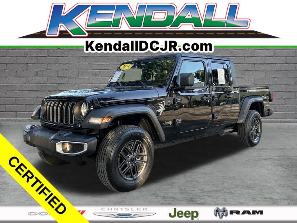Black Clearcoat 2025 Jeep Gladiator Pickup Truck Four-Wheel Drive 8-Speed Automatic
