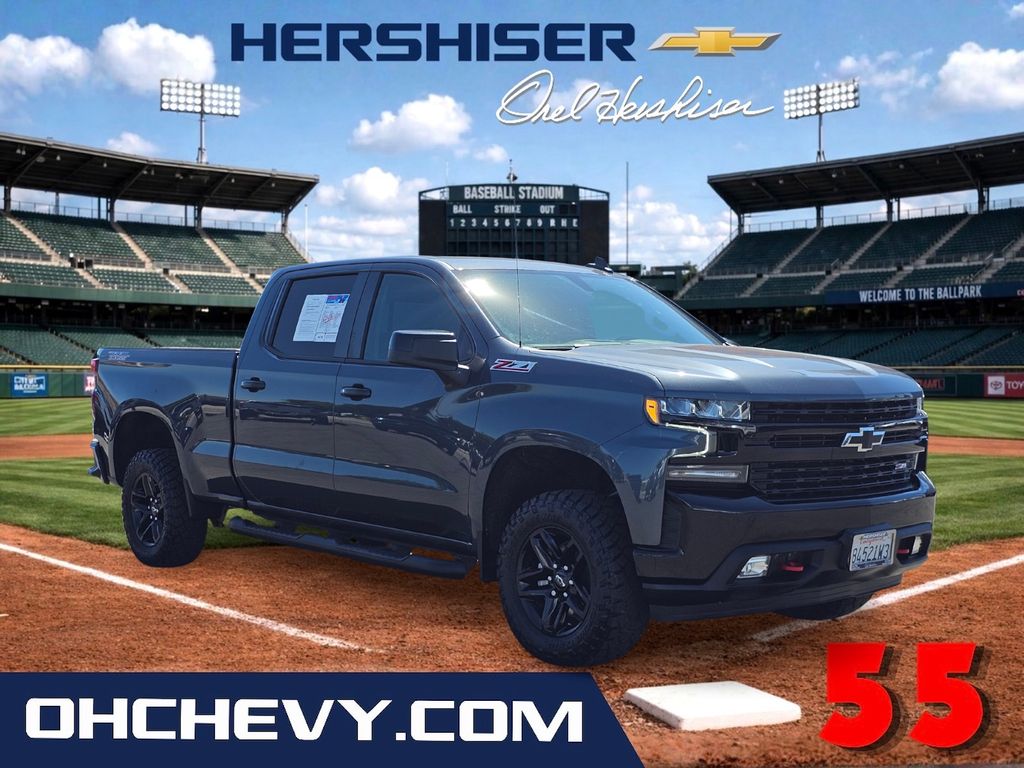Shadow Gray Metallic 2021 Chevrolet Silverado 1500 Pickup Truck Four-Wheel Drive Automatic