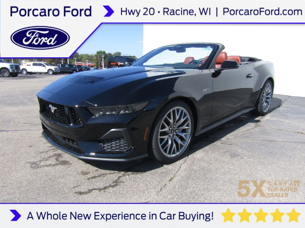 Shadow Black 2025 Ford Mustang GT Premium Convertible RWD Convertible Rear-Wheel Drive Automatic