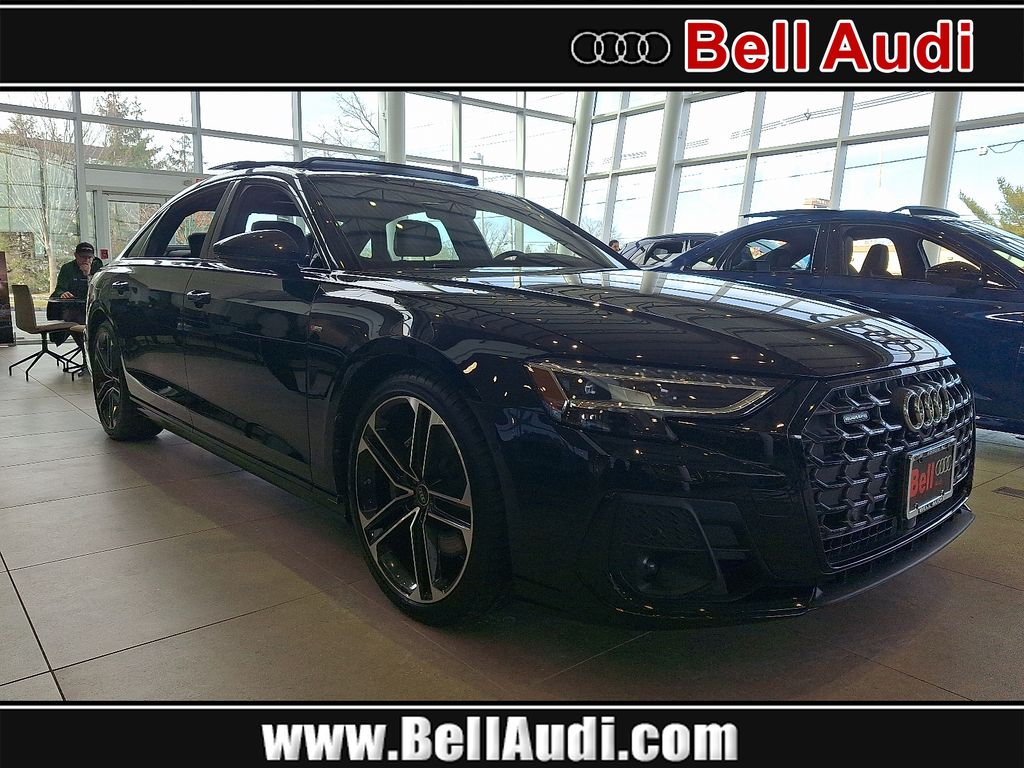 Mythos Black Metallic 2025 Audi A8 L quattro 55 TFSI AWD Sedan All-Wheel Drive 8-Speed Automatic