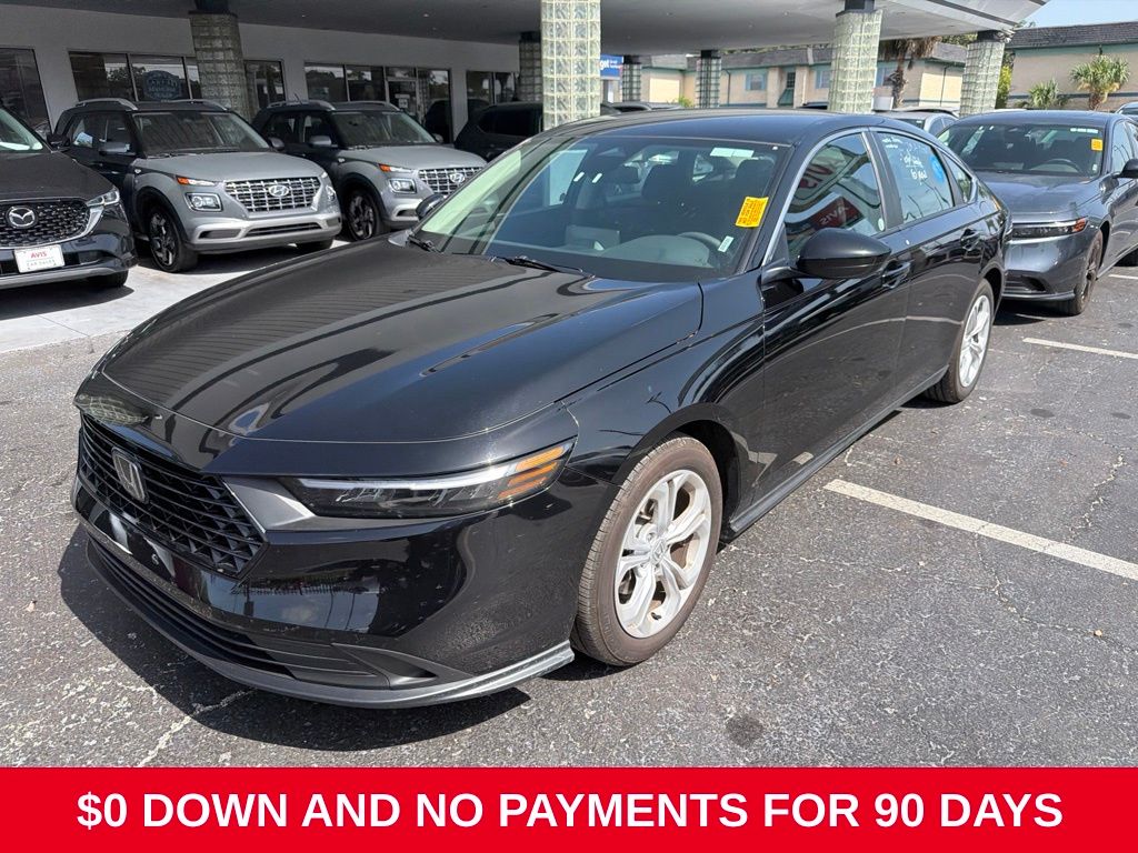 Black 2025 Honda Accord Sedan Front-Wheel Drive Continuously Variable Transmission