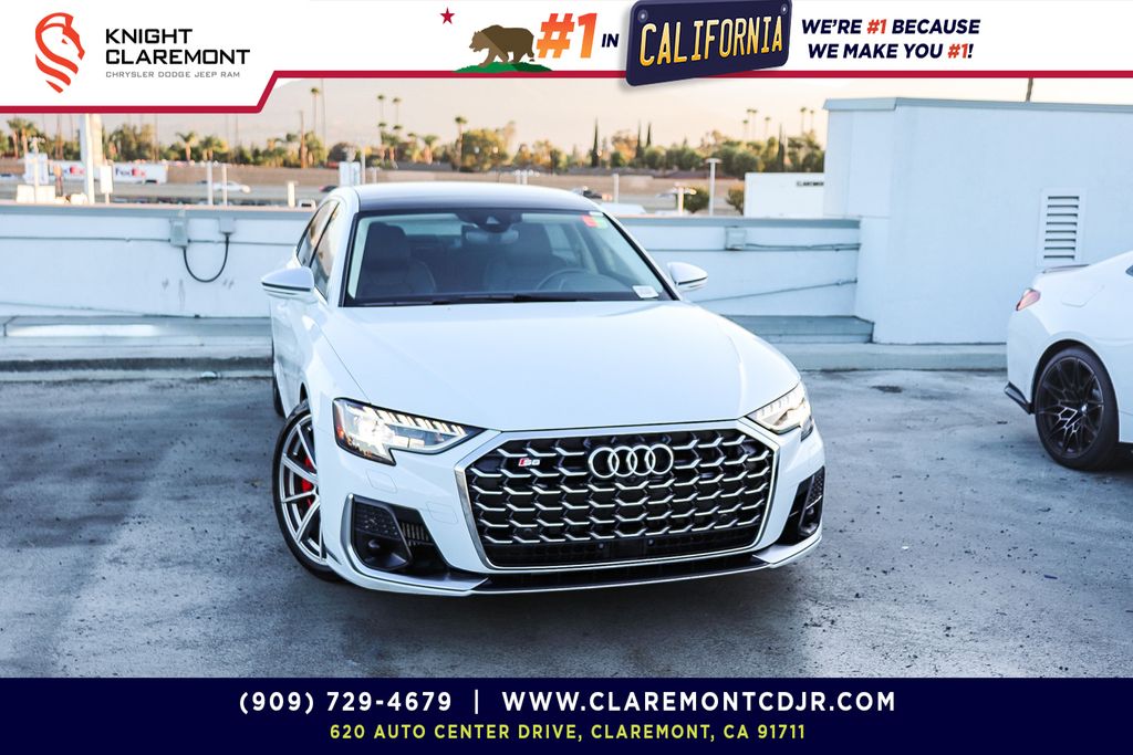Glacier White Metallic 2022 Audi S8 Sedan All-Wheel Drive 8-Speed Automatic