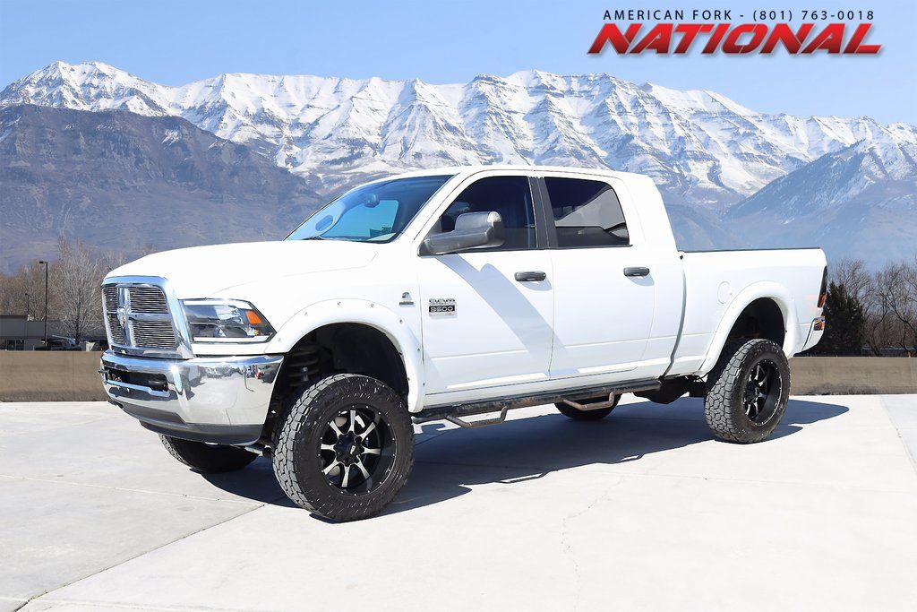 Bright White 2012 RAM 3500 Pickup Truck Four-Wheel Drive 6-Speed Automatic