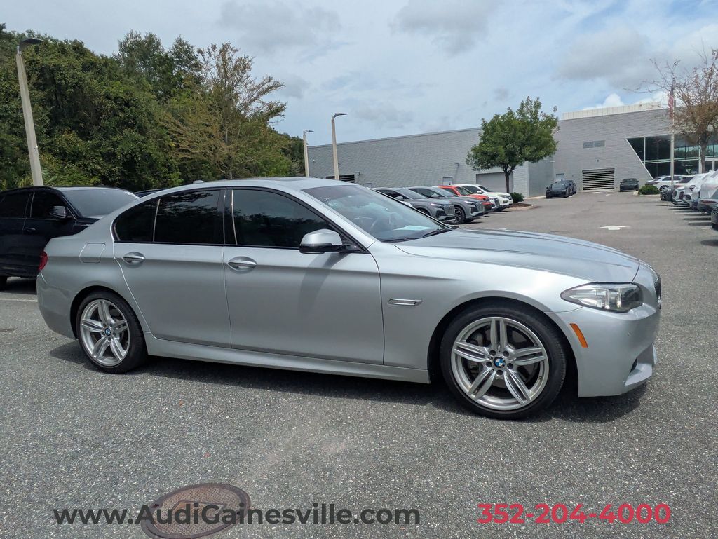 Glacier Silver Metallic 2014 BMW 5 Series Sedan Rear-Wheel Drive 8-Speed Automatic