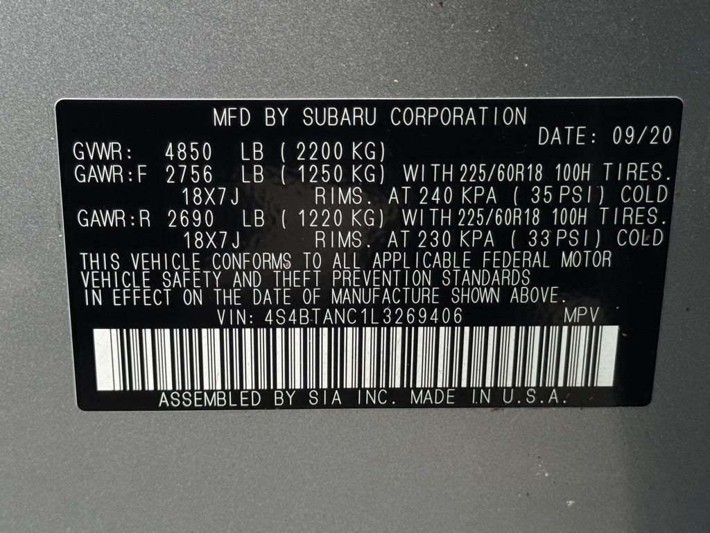 2020 Subaru Outback Limited