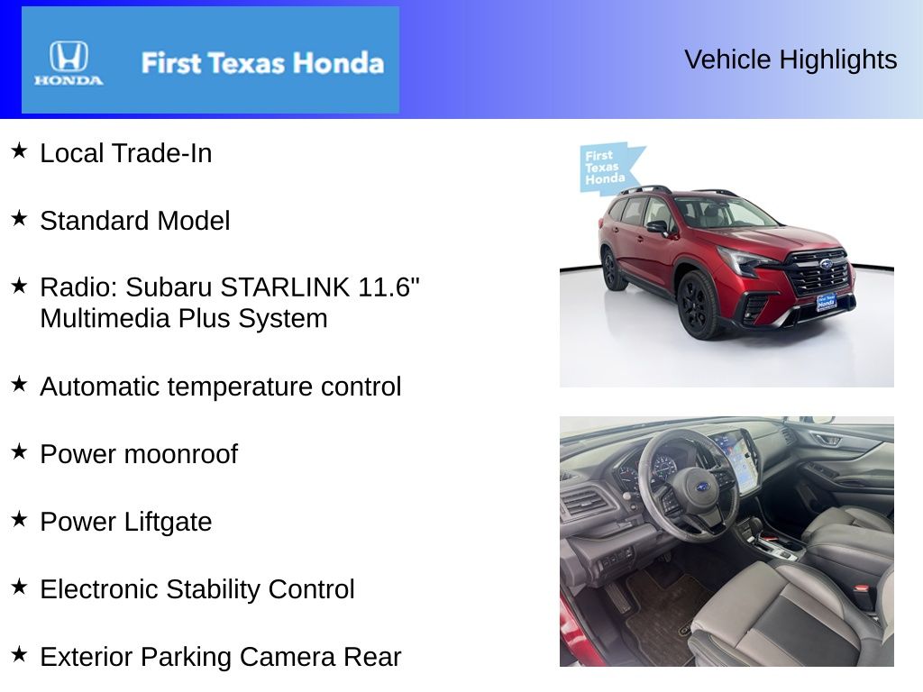 Used Car 2023 Subaru Ascent  Onyx Edition For Sale Under $35,000 In Austin, Texas
