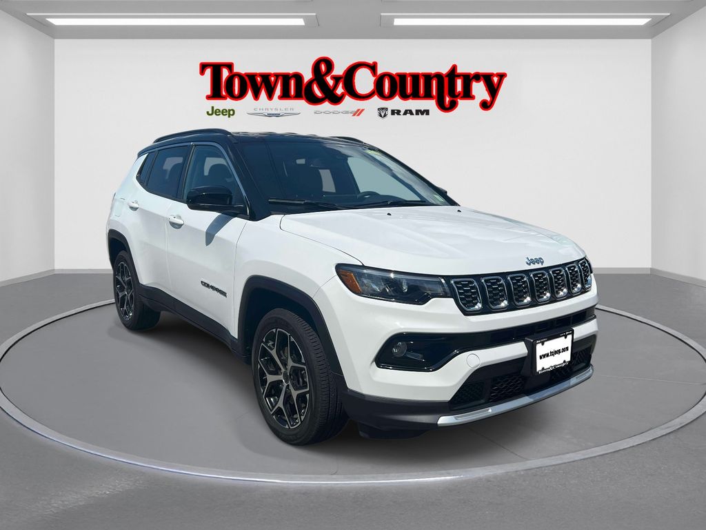 Bright White Clearcoat 2025 Jeep Compass SUV / Crossover Four-Wheel Drive 8-Speed Automatic