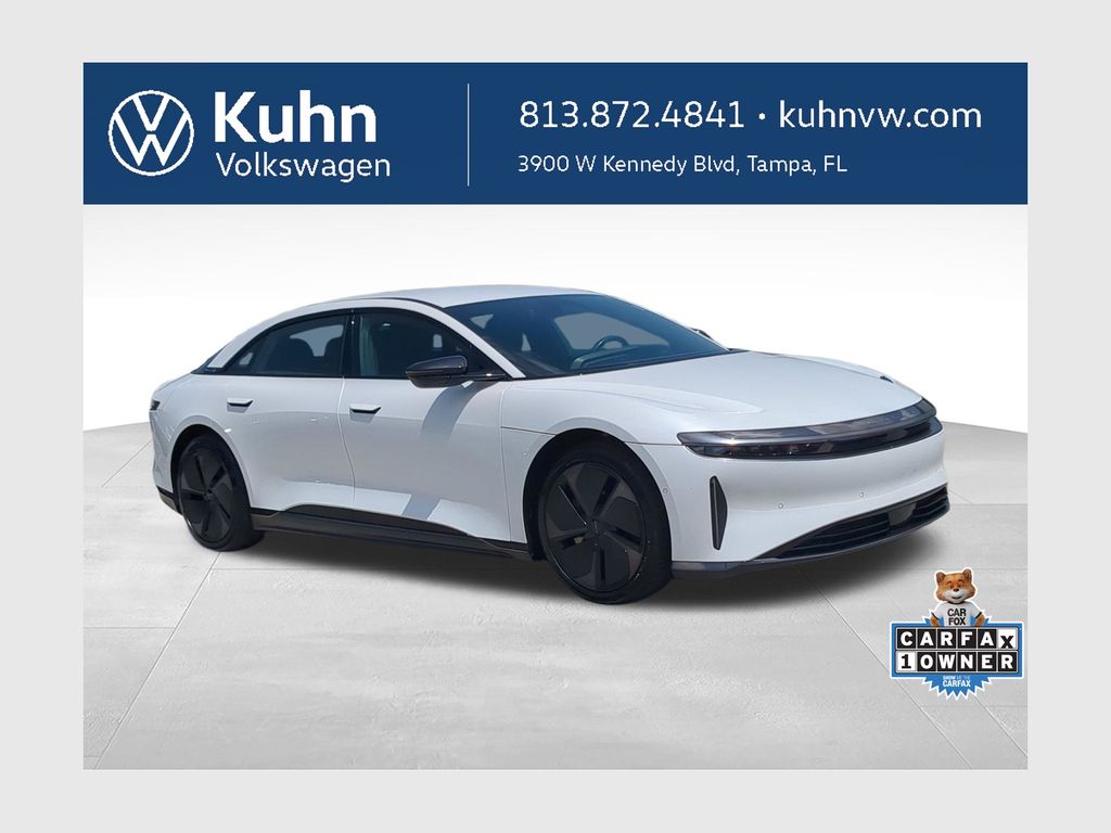 Stellar White Metallic 2024 Lucid Air Sedan All-Wheel Drive 1-Speed Automatic