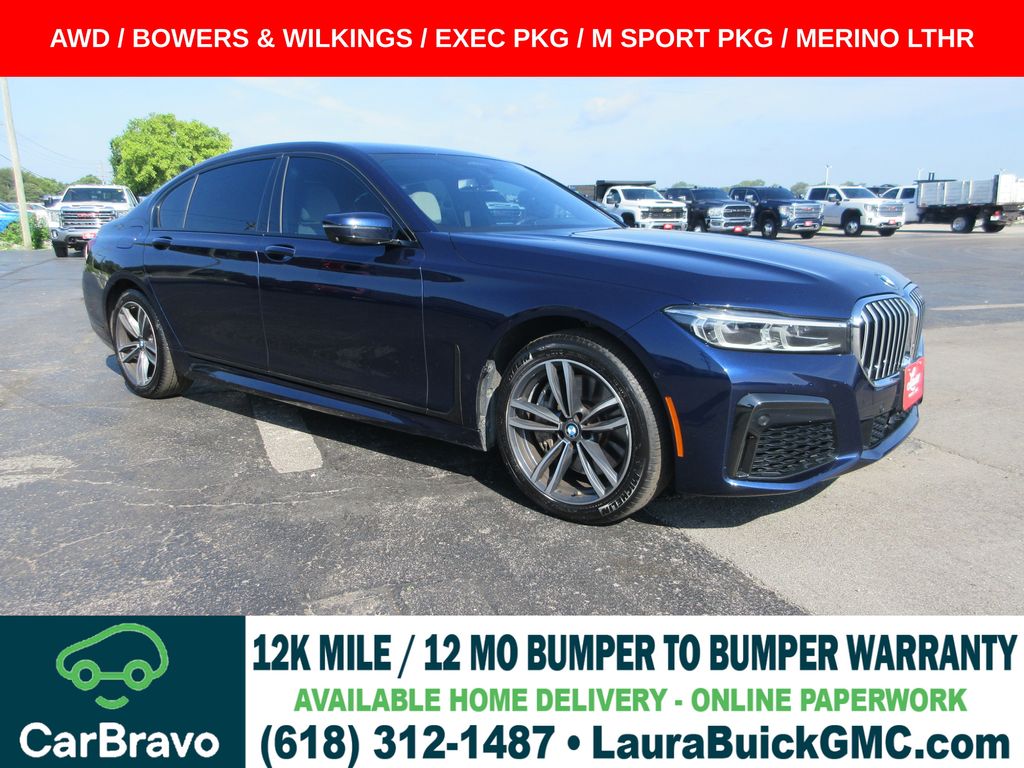Tanzanite Blue II Metallic 2020 BMW 7 Series Sedan All-Wheel Drive 8-Speed Automatic