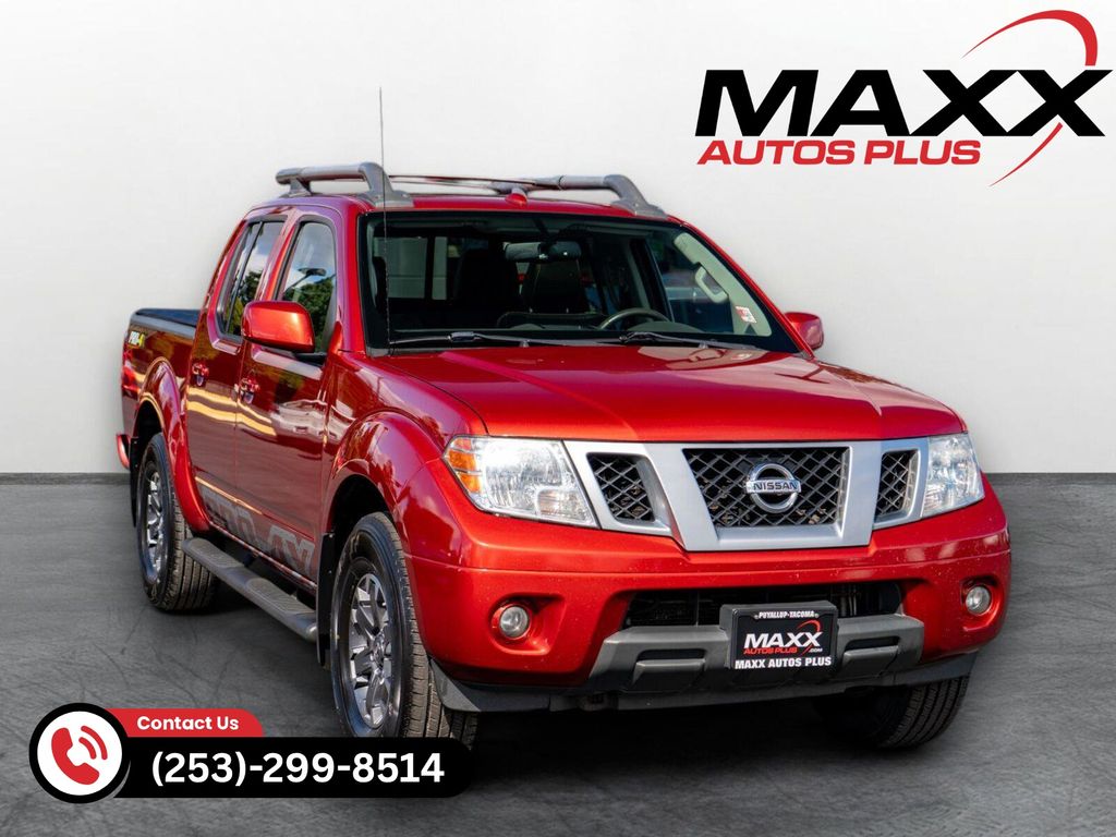 Lava Red 2017 Nissan Frontier Pickup Truck Four-Wheel Drive 5-Speed Automatic Overdrive
