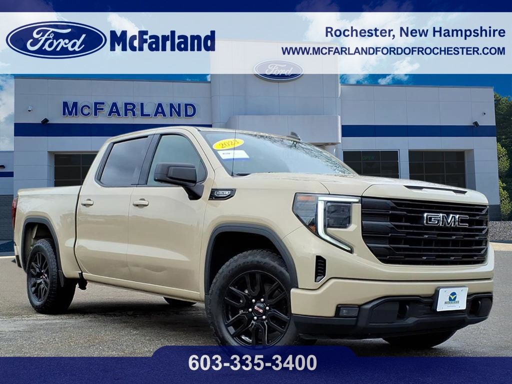 Desert Sand Metallic 2023 GMC Sierra 1500 Elevation Crew Cab 4WD Pickup Truck Four-Wheel Drive Automatic