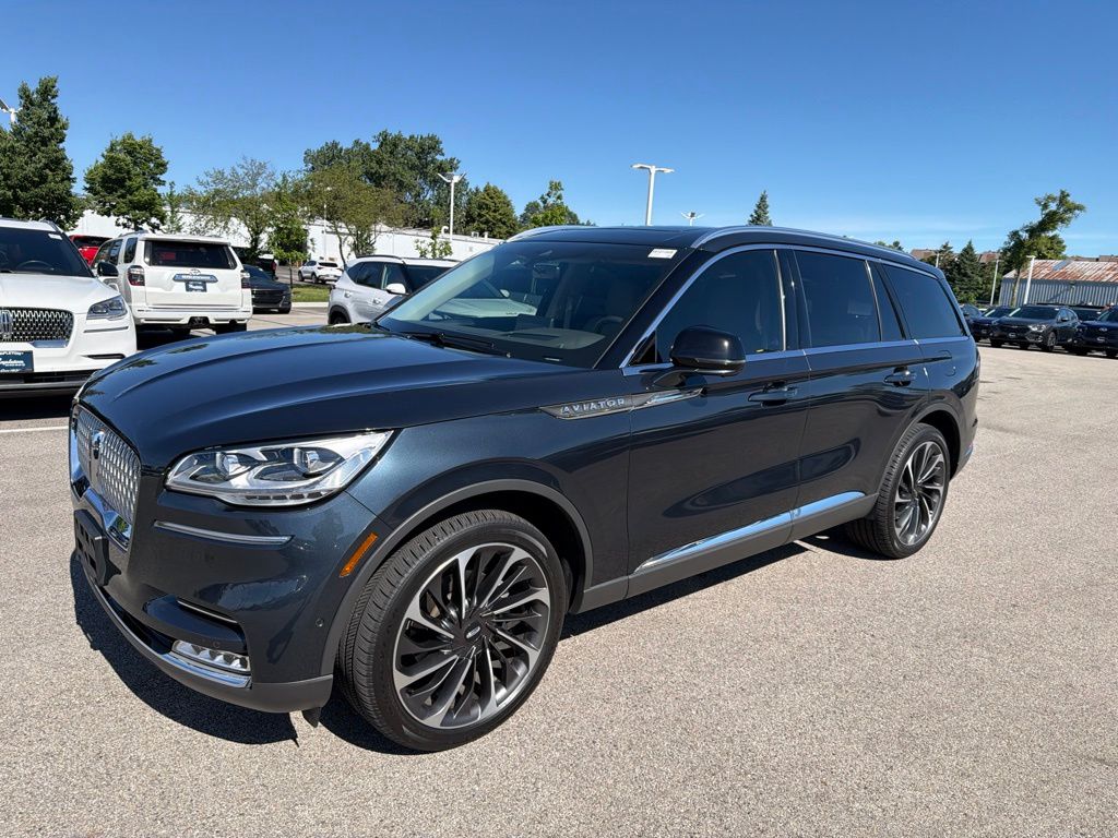Blue 2021 Lincoln Aviator Reserve AWD SUV / Crossover All-Wheel Drive Automatic