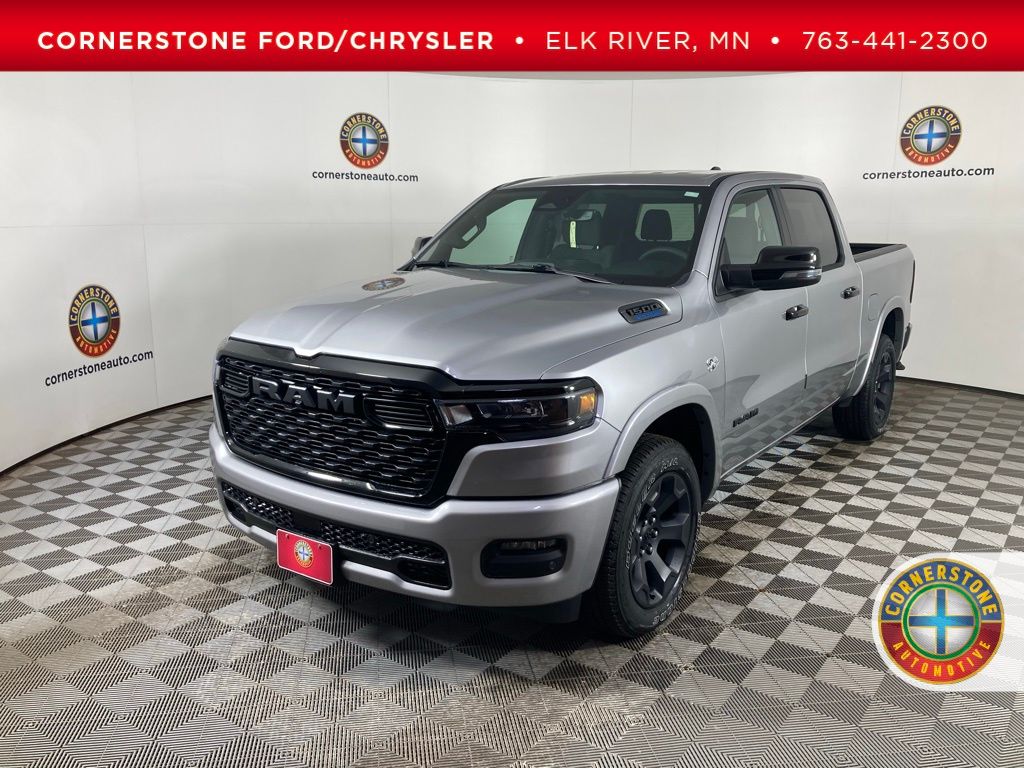 Billet Silver Metallic Clearcoat 2026 RAM 1500 Big Horn Crew Cab 4WD Pickup Truck Four-Wheel Drive 8-Speed Automatic