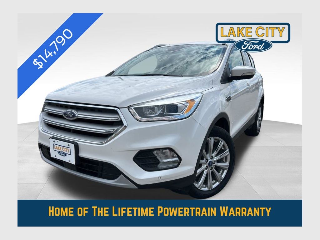 White Platinum Clearcoat Metallic 2018 Ford Escape Titanium AWD SUV / Crossover All-Wheel Drive 6-Speed Automatic
