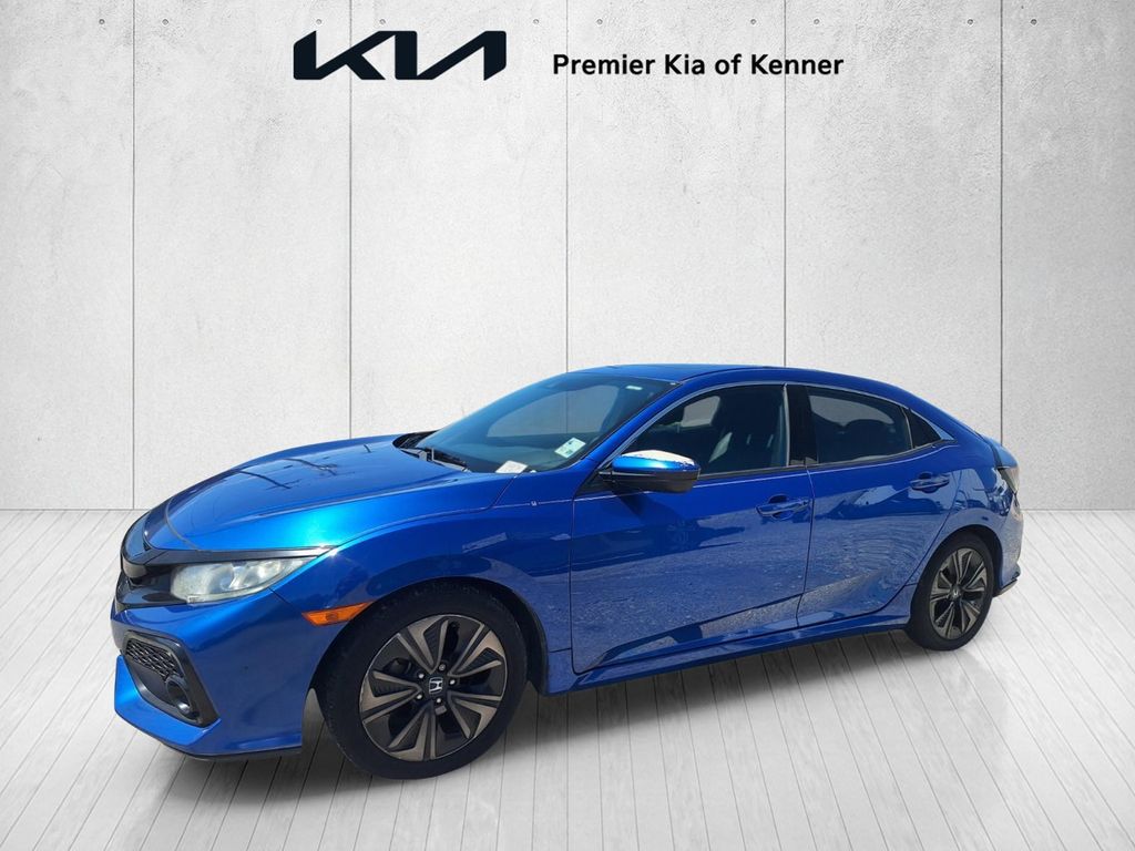Blue 2019 Honda Civic Hatchback Hatchback Front-Wheel Drive Continuously Variable Transmission