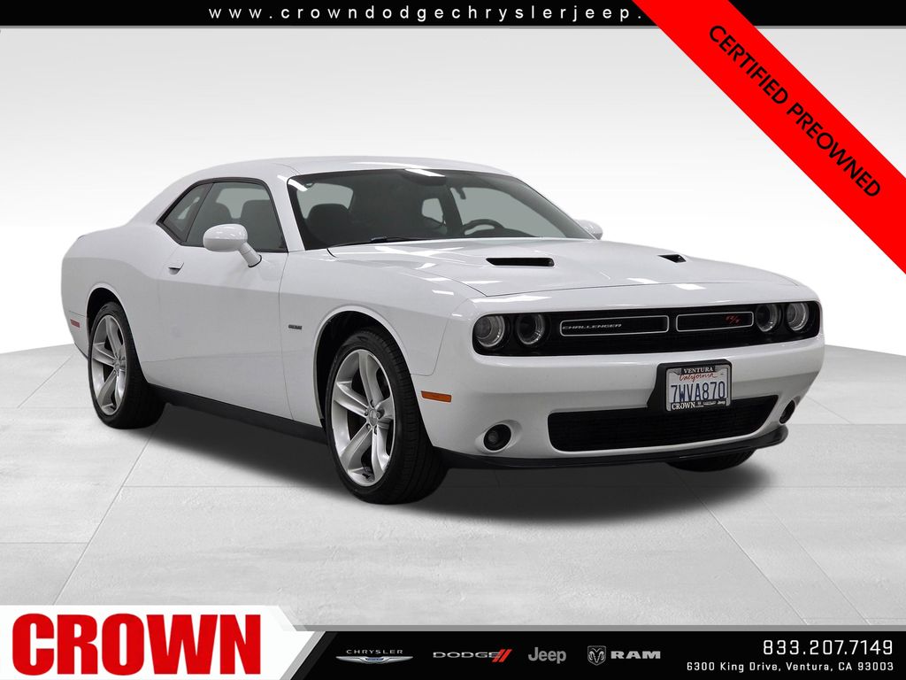 Bright White Clearcoat 2016 Dodge Challenger R/T RWD Coupe Rear-Wheel Drive 6-Speed Manual
