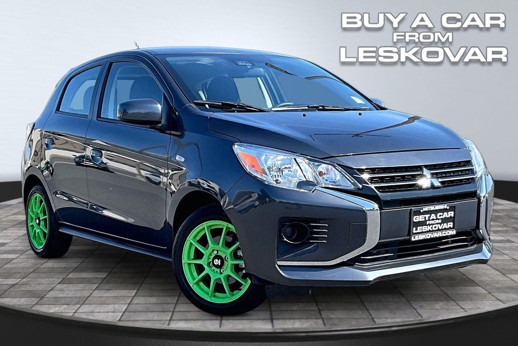 Graphite Gray Metallic 2024 Mitsubishi Mirage ES FWD Hatchback Front-Wheel Drive Continuously Variable Transmission