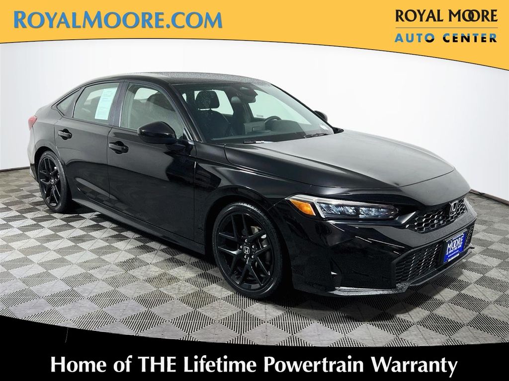 Gray 2025 Honda Civic Sedan Front-Wheel Drive Continuously Variable Transmission
