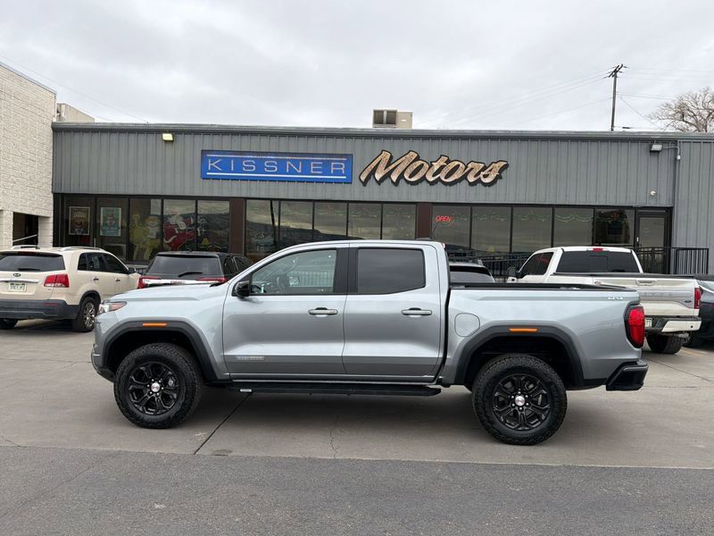 Gray 2023 GMC Canyon Elevation Crew Cab 4WD Pickup Truck Four-Wheel Drive 8-Speed Automatic