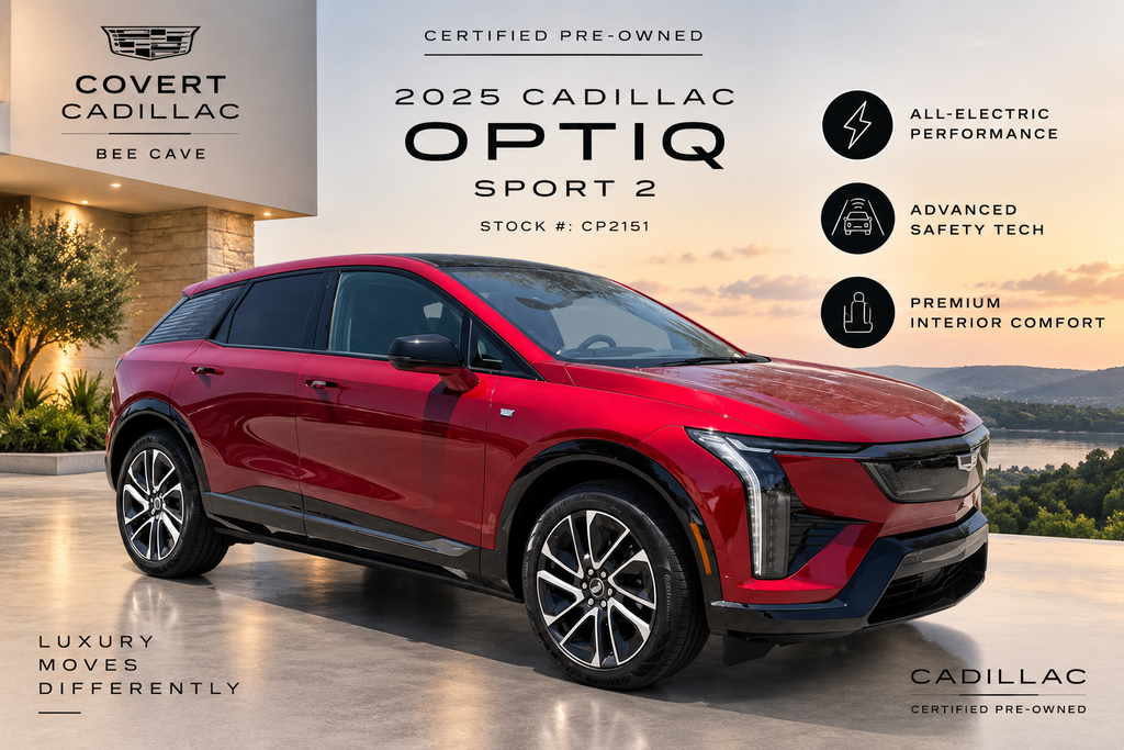 Radiant Red 2025 Cadillac OPTIQ SUV / Crossover All-Wheel Drive 1-Speed Automatic