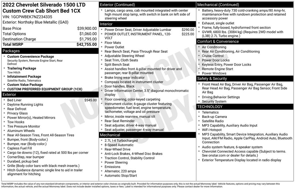 Used Car 2022 Chevrolet Silverado 1500 Ltd  Custom For Sale Under $30,000 In Austin, Texas