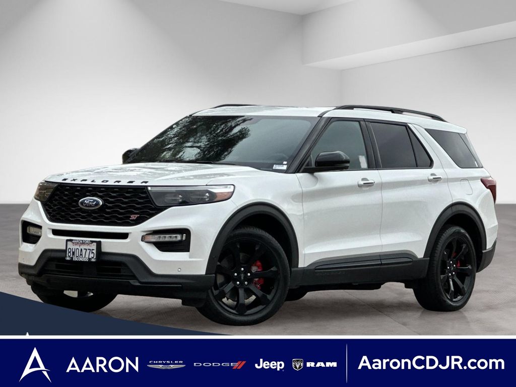 White Metallic 2021 Ford Explorer SUV / Crossover All-Wheel Drive Automatic