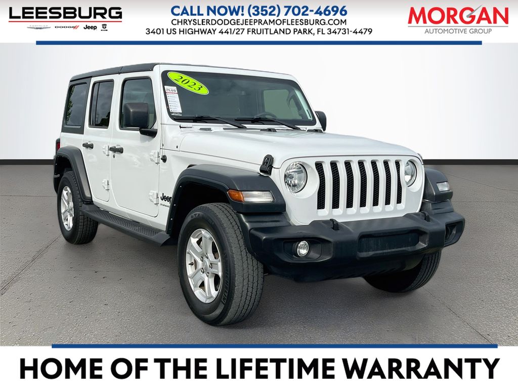 Bright White Clearcoat 2023 Jeep Wrangler SUV / Crossover Four-Wheel Drive 8-Speed Automatic