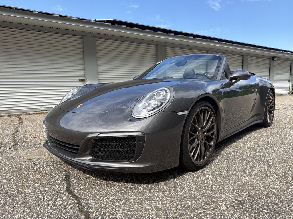Gray (Agate Grey Metallic) 2017 Porsche 911 Convertible All-Wheel Drive 7-Speed Automatic