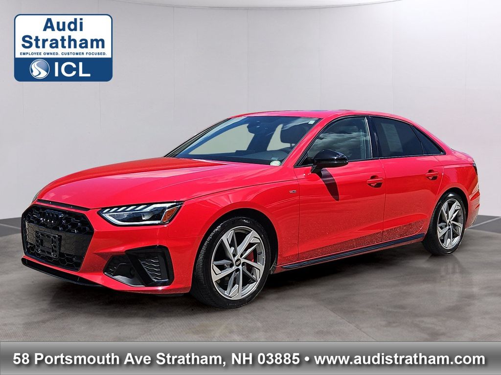 Progressive Red Metallic 2024 Audi A4 Sedan All-Wheel Drive 7-Speed Automatic