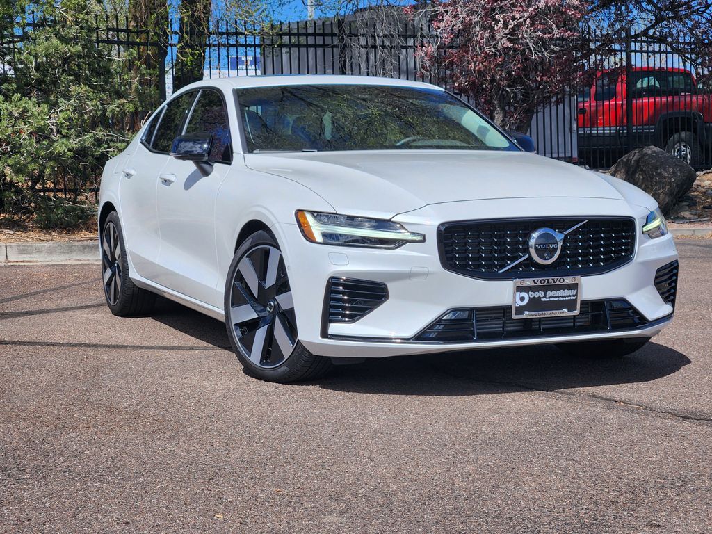 White 2025 Volvo S60 Recharge T8 Plus eAWD Sedan All-Wheel Drive Automatic