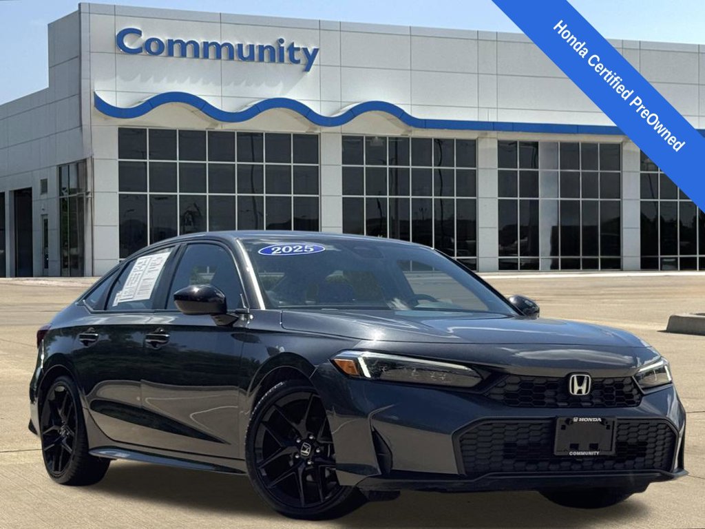 2025 Honda Civic Sport Silver at Baytown Hyundai