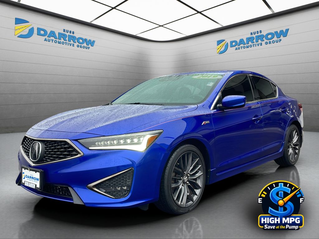 Apex Blue Pearl 2019 Acura ILX FWD with Premium and A-Spec Package Sedan Front-Wheel Drive 8-Speed Dual Clutch