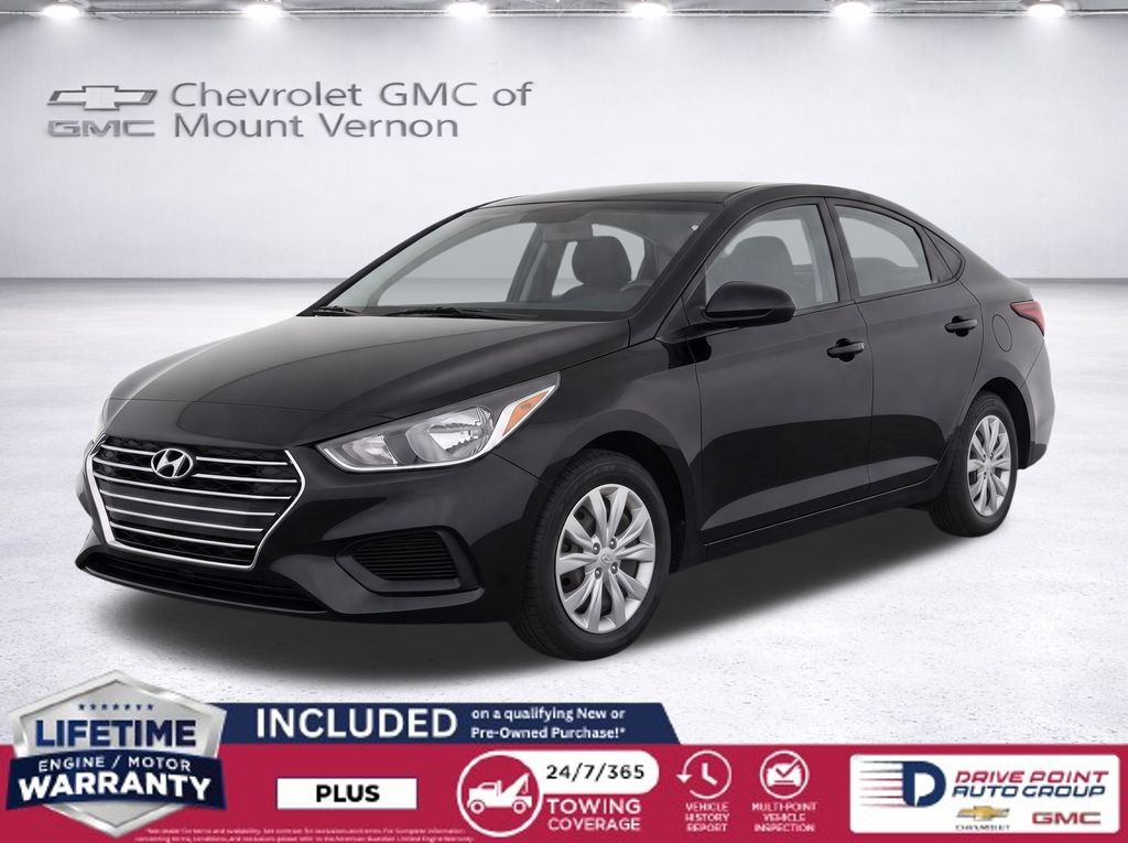 Black 2021 Hyundai Accent Sedan Front-Wheel Drive Continuously Variable Transmission