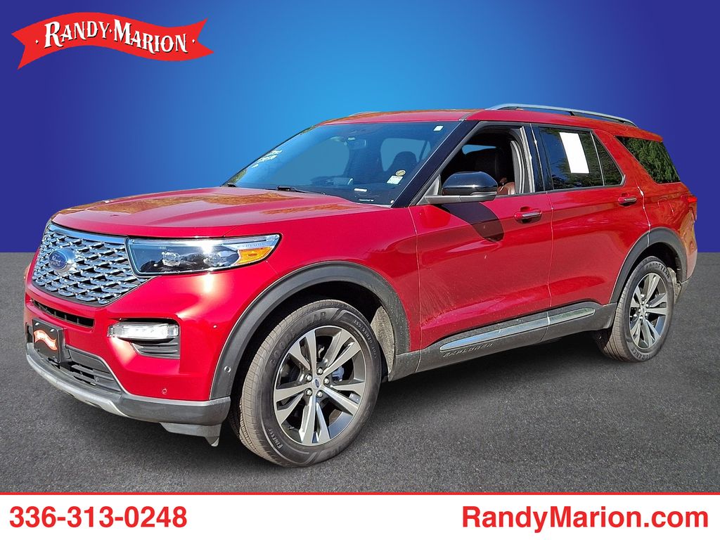 Red Metallic 2020 Ford Explorer Platinum AWD SUV / Crossover All-Wheel Drive Automatic
